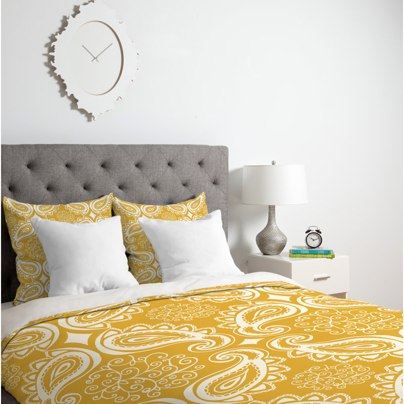 Housse de couette à motif cachemire, Housse de couette pour lit simple / TG