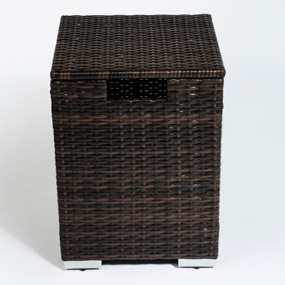 Gas Cylinder Cover Outdoor - 20lbs Propane Tank Dark Brown With Steel Breathtaking 16x16x22in Frame 16x16x22 Inch