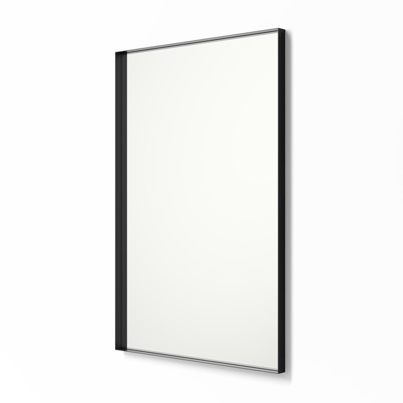 Miroir de salle de bain Gerlando, 40 po x 30 po, Noir