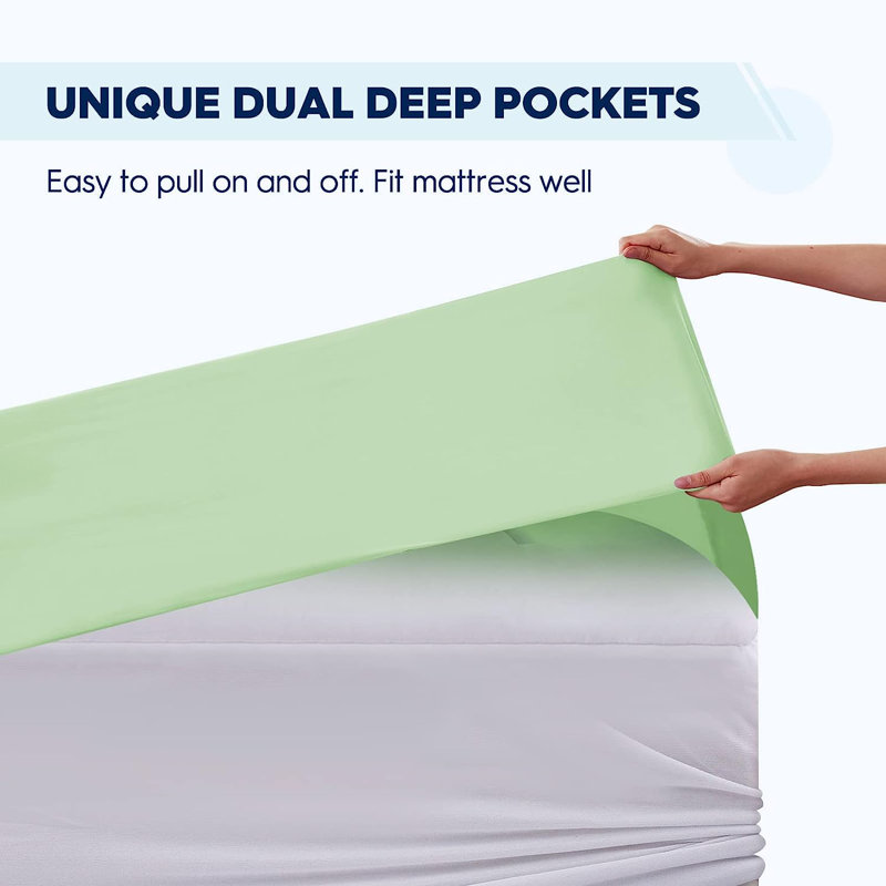 Lionville Full XL 18'' Mattress Pad, Full XL, Green