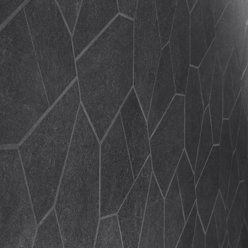 Monolithe 11,81 po X 19,68 po Carreau de mosaïque de plancher et de mur en porcelaine mate à motif organique (1,19 pieds carrés / chaque)
