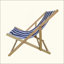 Chaise longue pliante à rayures Populus