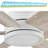 Sixer 64 in. 6 Blade Matte White Ceiling Fan-1826474216-1826474217