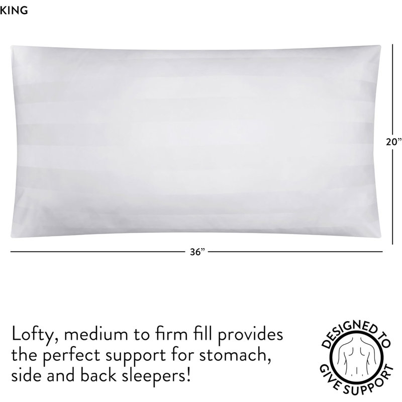 Jacquard Bed Pillows, 2 Count, King