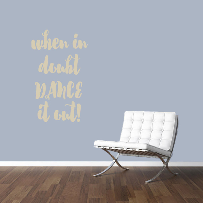Décalcomanie murale en cas de danse incertaine, Beige