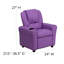 Contemporary Kids Recliner with Cup Holder and Headrest-912585365