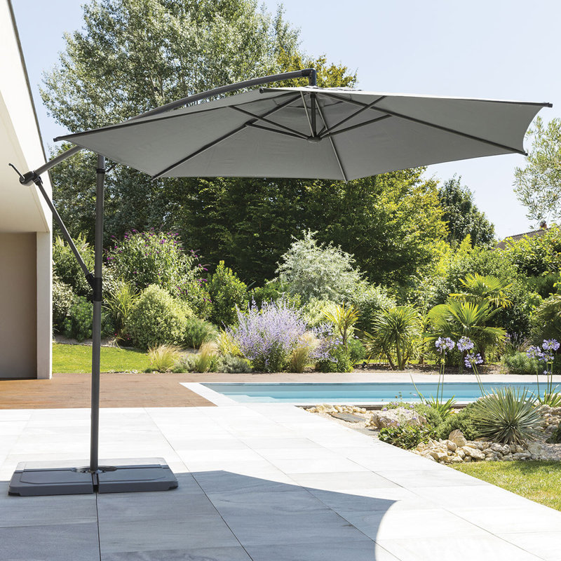 Aholah 300cm Tilt Cantilever Parasol, Graphite