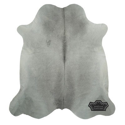 Extra Large 6 × 8 ft Grey Cowhide Rug - 100% Genuine Leather - Natural Luxury Boho-Chic Accent