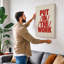 Put In The Work Typography - Wrapped Canvas-1879620376-1879620381
