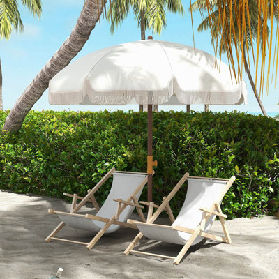 Parasol de plage portatif 6,2 pi Outsunny