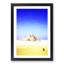 Camel by the Pyramids of Giza in Abstract - Picture Frame Graphic Art Print-55680193-55680196