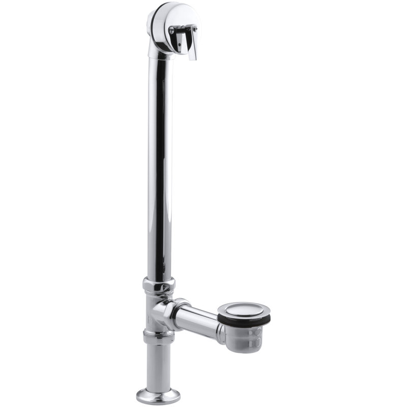 Artifacts Vintage 1.5" Leg Tub Drain with Overflow, Polished Chrome