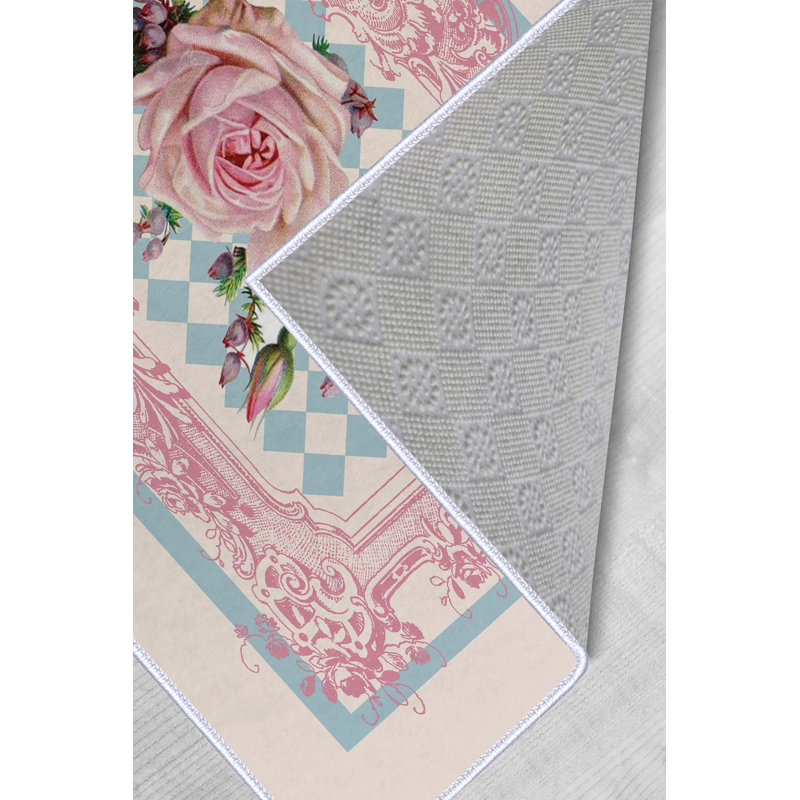 Tapis luxueux, 100% polyester, 23,6 po x 39,4 po | 650 po / m², hauteur de poils de 0,3 po | Antibactérien, envers antidérapant en PVC, lavable à la machine | Impression numérique 3D, parfaite pour le décor du salon et de la chambre à coucher