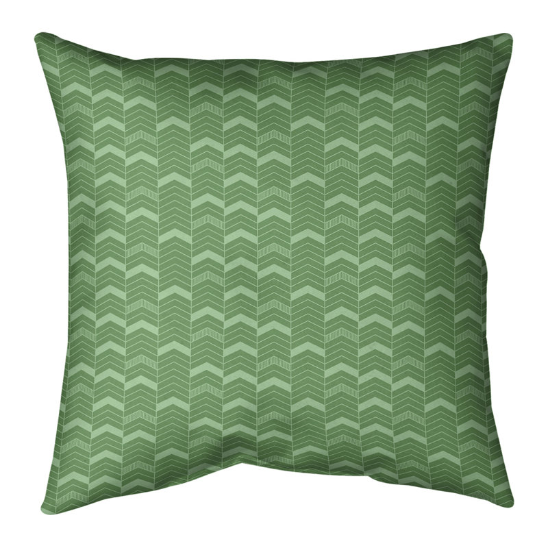 Coussin Rhonda, 14 po x 14 po, Vert, Polyester sergé