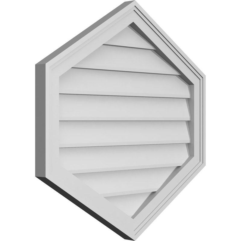 Ventilé vertical à pignon vertical 7/12 po, H 26 po x l 26 po x P 1,5 po