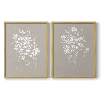 Delicate Botanicals I-Premium Framed Print -Ready to Hang - No Nails Required - No Nails Required