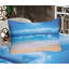 Drap-housse et coussin décoratif Ambesonne Beach, brun sable / bleu-106792831