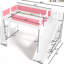 Twin Solid Wood Loft Bed Pink And White, With Detachable Slide, Storage Shelves Adaptable Room Setup White Shelves, Wardrobe, Creative Practical-130716097-130716099