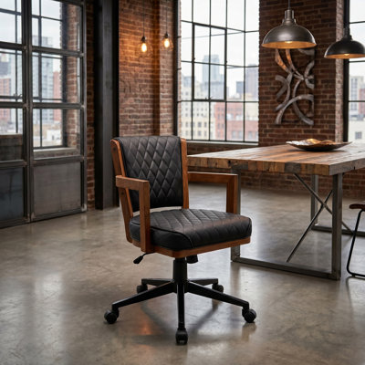 Prohibition Swivel Game Chair-walnut By RAM Game Room