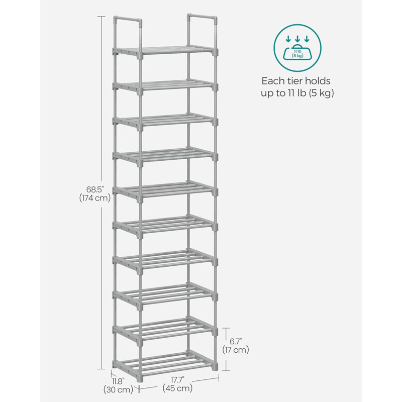 20 Pair Shoe Rack, White