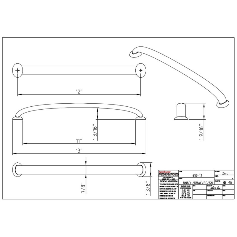 Hudson Appliance Pull, Brushed Pewter, 5 1/16"