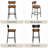 24'' Faux Leather Ronan Set Of 2, Counter Height Ronan With Backs, Upholstered Counter Chairs For Kitchen Island-1697970864