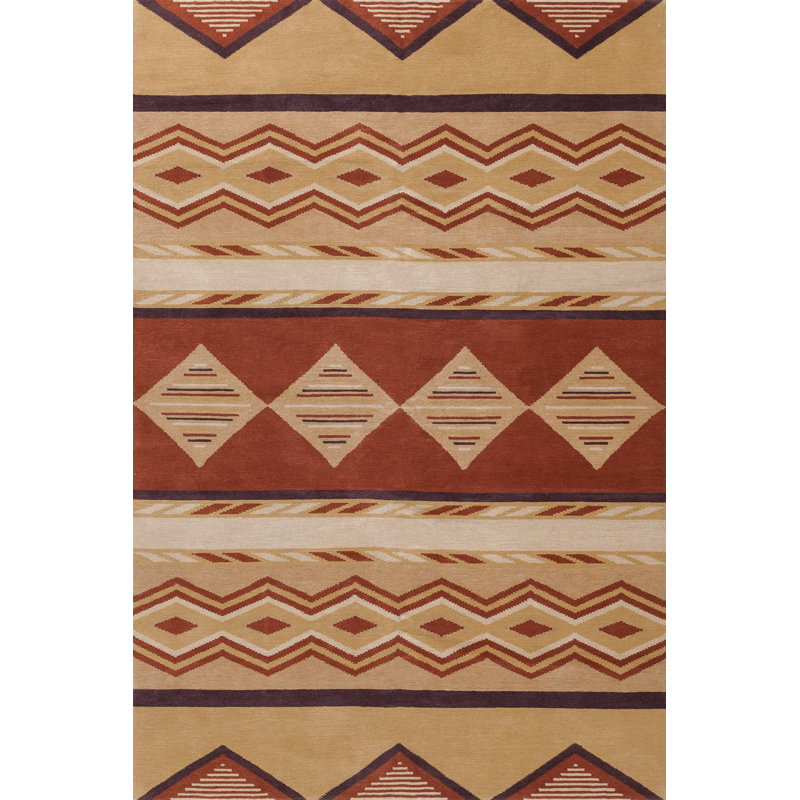 Mesa Wool Southwestern Area Rug in Tan, Rectangle 13' x 18'