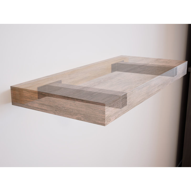 The Original™ Square Free Floating Shelf Bracket, 3" H x 2" W x 15" D