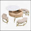 Table basse moderne à plateau relevable avec rangement et 3 repose-pieds, parfaite pour les espaces de vie élégants et fonctionnels-89882802-89882803