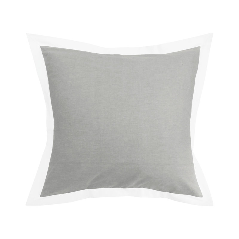 Farmborough Cotton Shams, Pewter, Euro