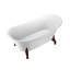 Baignoire de trempage sur pattes 67 "avec drain, pattes et plateau en bambou 67" Streamline-1576153815-1576153816