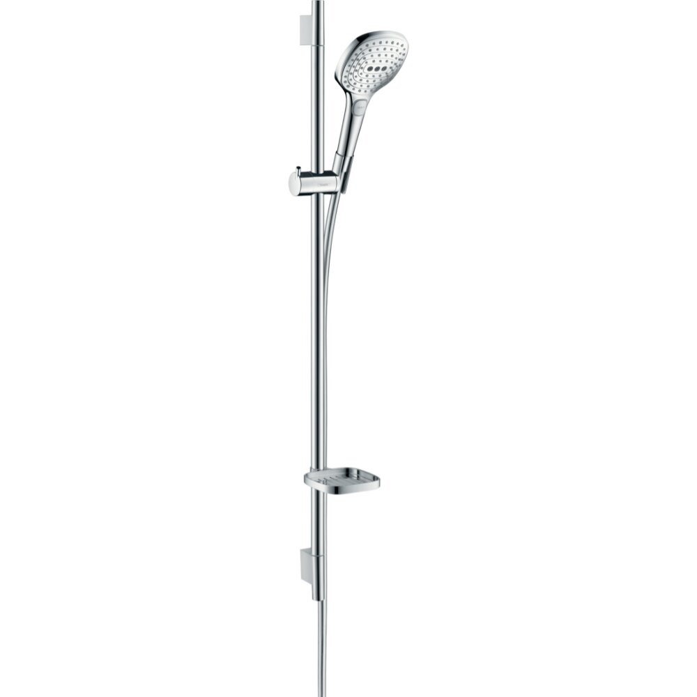 Hansgrohe Raindance Select E Duschset 120 3 Strahlarten Wassersparend 9 L/Min Mit Duschstange 90 Cm Und Seifenschale Chr...