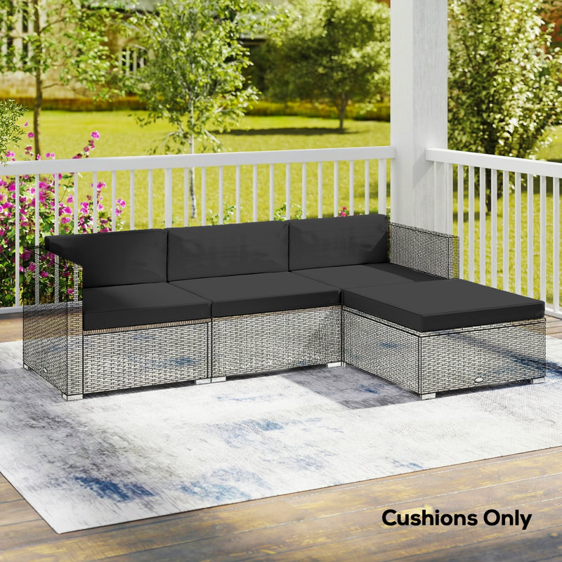 Outdoor Sofa Cushion, Black