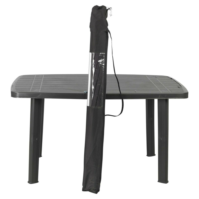 Ajeta 220cm Market Parasol, Black