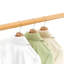 Portant à vêtements en bambou avec tablettes de rangement et portes - Organisateur de garde-robe autoportant-106916448