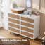Commode 8 tiroirs en rotin pour chambre à coucher, commode haute avec tiroirs profonds-1275793205