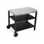 Chariot de barbecue extérieur à 3 niveaux avec plateau en acier inoxydable, table de préparation mobile sur roulettes, barre de service pour le patio et la cour arrière, support de four à pizza noir, rouille, rangement spacieux, mobilité facile, facilité de déplacement