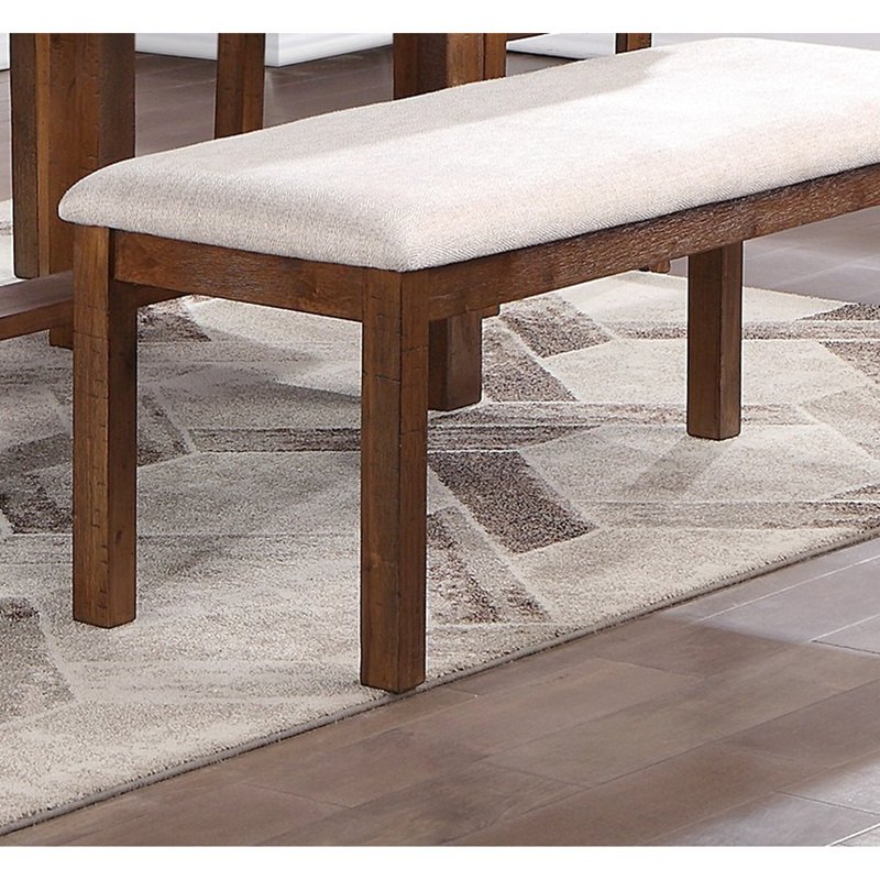 Modern Solid Wood Dining Bench In Natural Brown For A Tranquil Experience Transitional Stylish Home