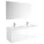 Ensemble de meuble-lavabo mural simple 46" avec miroir Jasso
