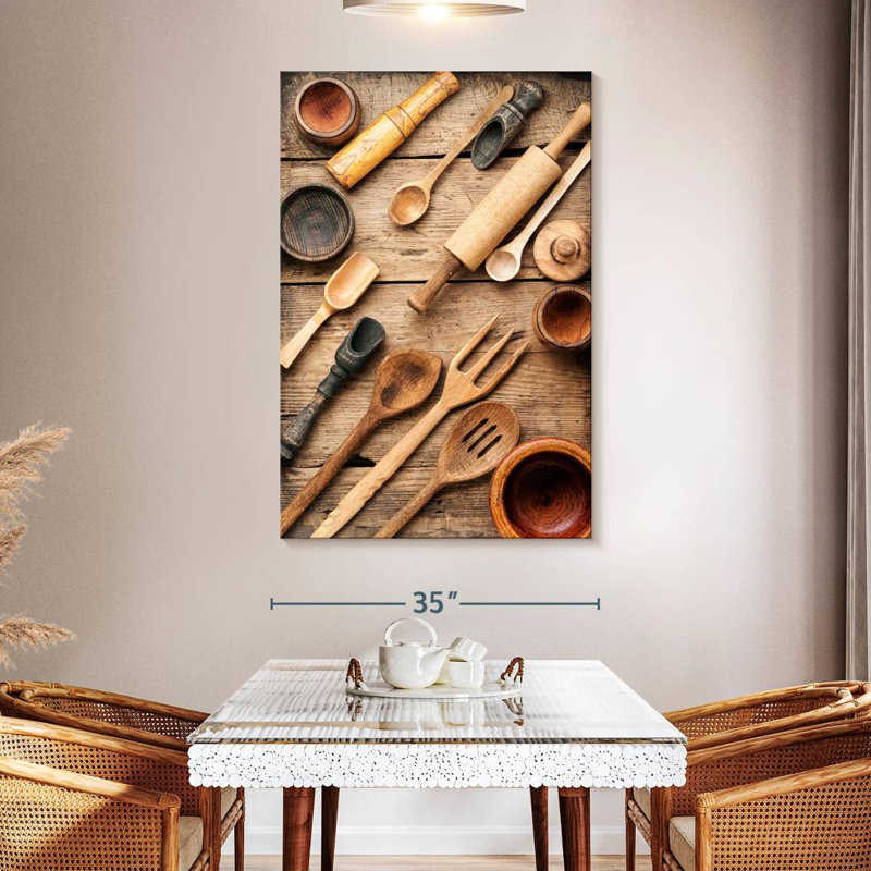 Senne Wooden Kitchenware, 51" H x 34" W