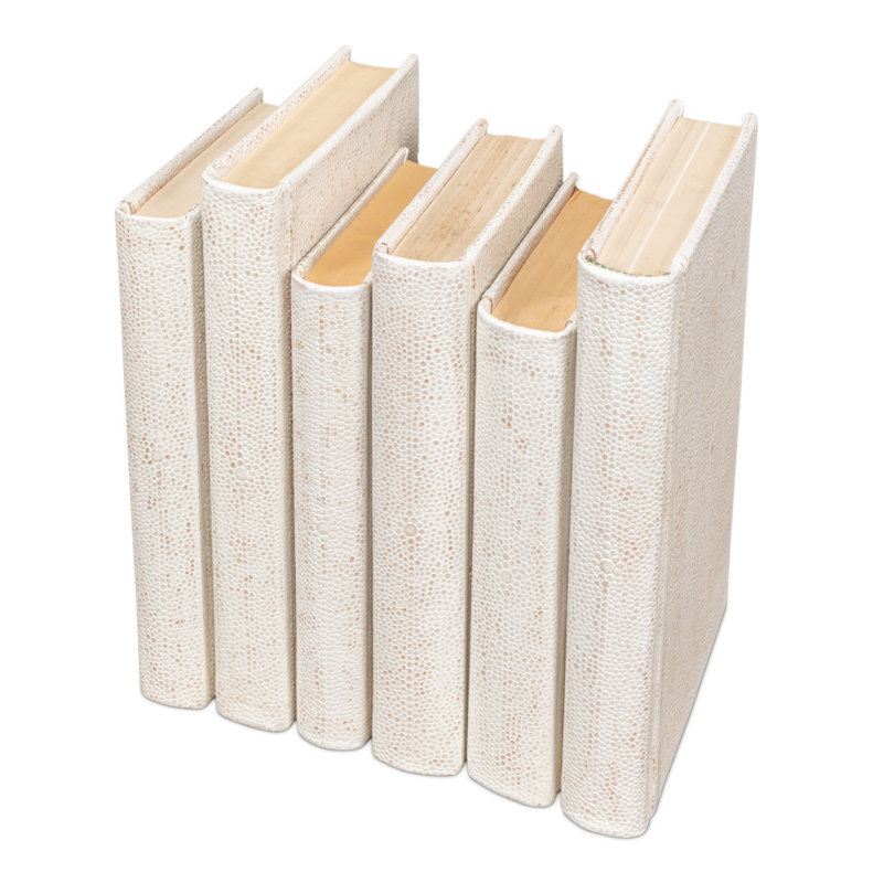 Shagreen Hand Painted Sports Decorative Book, White
