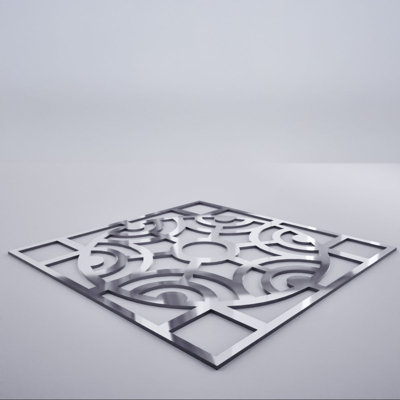 Petits panneaux muraux décoratifs en acrylique Walton, petit, l 11 3/8 po x H 11 3/8 po x T 1/8 po, miroir argenté
