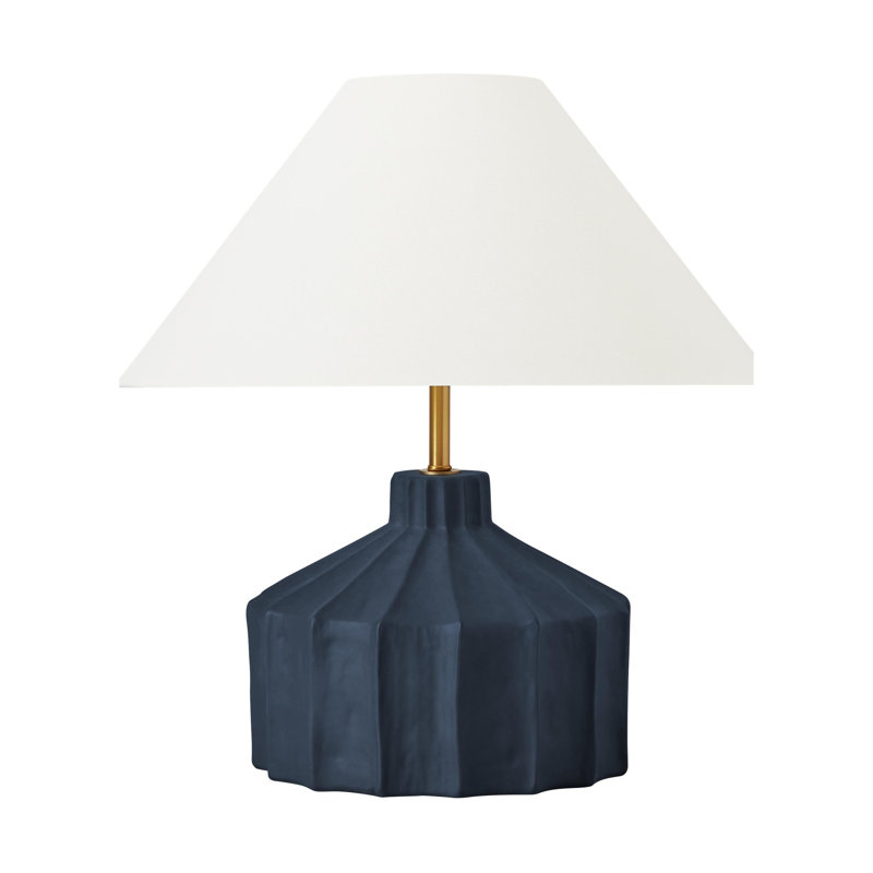 Veneto Table Lamp, 18.5" H x 19.5" W x 19.5" D, Matte Blue