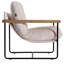 Fauteuil d'appoint en tissu beige moderne Mayher