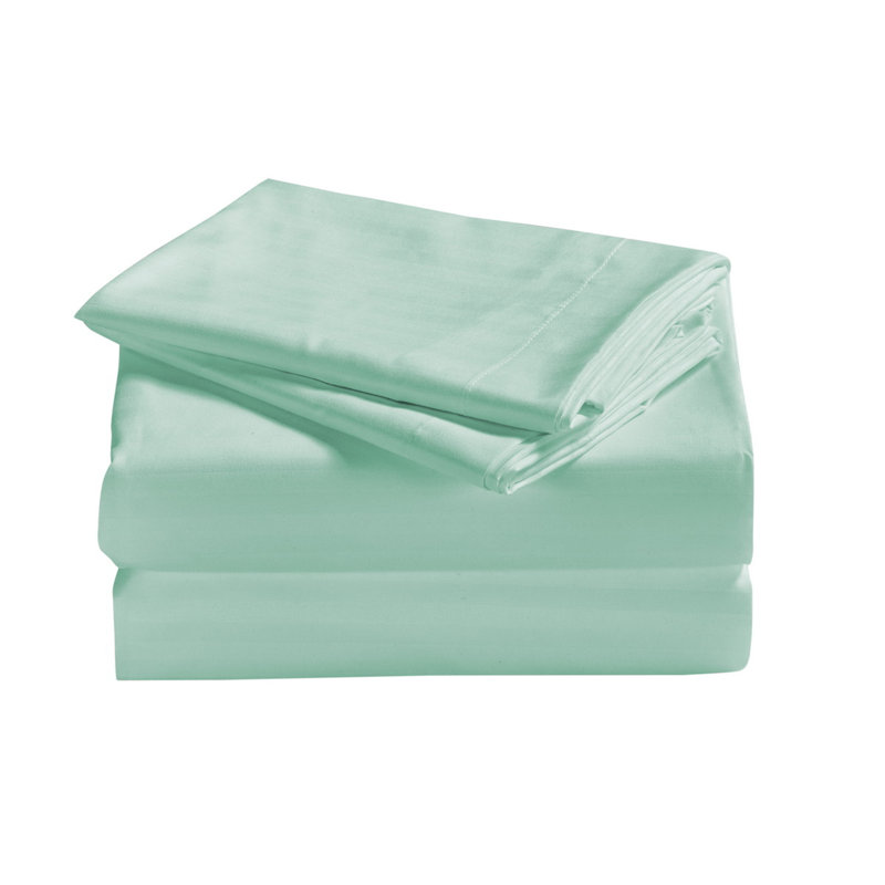 Microfiber Striped Sheet Set, Twin Sheet Set, Aqua