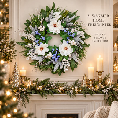 24 " Handmade Silk and Plastic Wreath