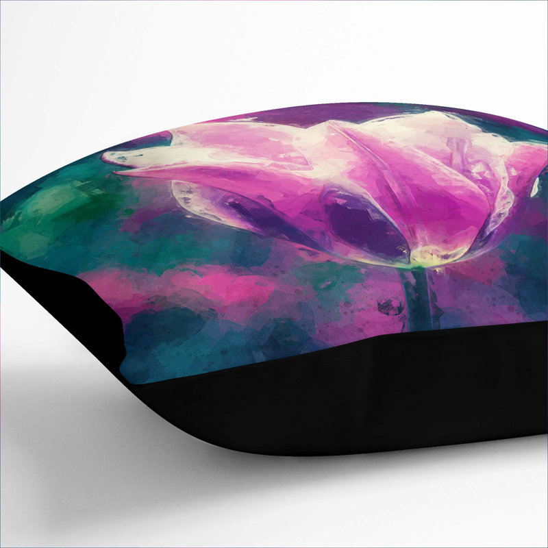Square Cushion, Black, 55cm H x 55cm W x 20cm D
