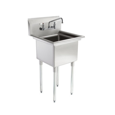 Stainless Steel Utility Sink (Bowl Size: 14" X 16" with Faucet)