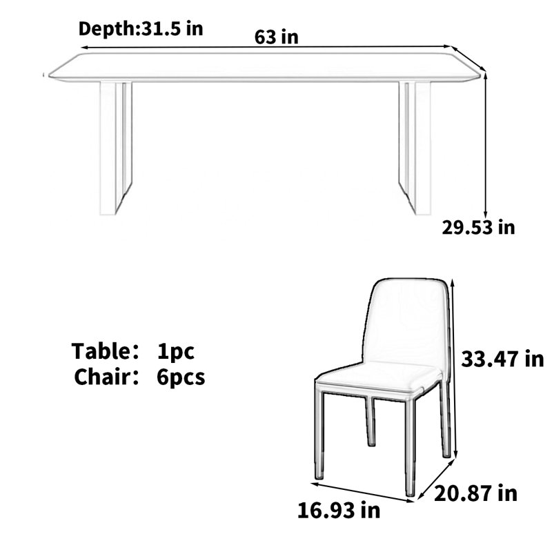 Italian minimalist modern rectangular rock table, 29.53"H x 63"L x 31.5"W
