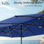 Parasol de marché rectangulaire à manivelle 6,00 po x 8 po Louwrens-1854363058